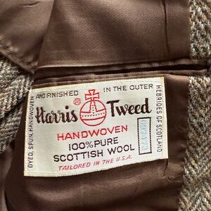 Harris Tweed Handwoven Brown Wool Jacket